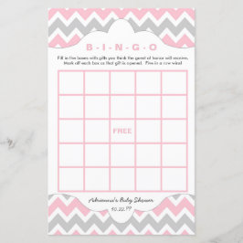 Baby showers spellen voor roze grijze bingo