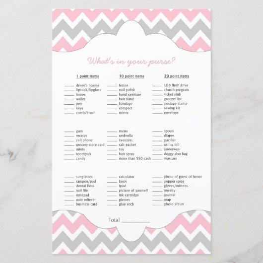 Baby showers spellen voor roze grijze bingo (Achterkant)