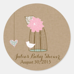 Baby showers Sticker Hangende Kooien & Jars Roze M