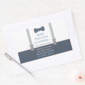 Baby showers Sticker, klein Man, boog Stropdas Rechthoekige Sticker (Envelop)