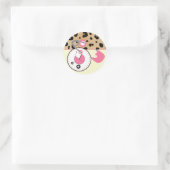Baby showers Sticker - Luipaard & Roze Luierpen (Tas)