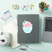 Baby showers sticker met een schattige aardbei (iPad Cover)
