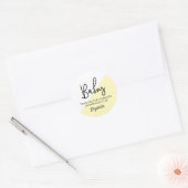 Baby showers Sticker met Elegante Typografie (Envelop)