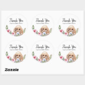 Baby showers sticker met schattig design. (Vel)