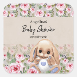Baby showers sticker met schattig design.