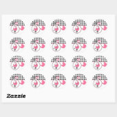 Baby showers Sticker - Polka Dot & Roze Luierpen (Vel)