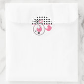 Baby showers Sticker - Polka Dot & Roze Luierpen (Tas)