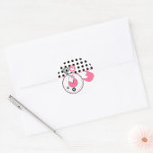 Baby showers Sticker - Polka Dot & Roze Luierpen (Envelop)
