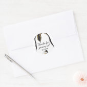 Baby showers Stickers "Gouden Baby Penguin" (Envelop)