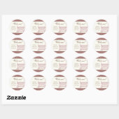 Baby showers Stickers - Roze Bruin Damask Cradle (Vel)