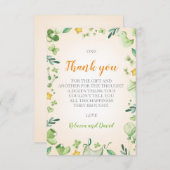 Baby showers tweeling | Dank u wel | neutraal Informatiekaartje (Voorkant / Achterkant)