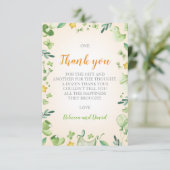 Baby showers tweeling | Dank u wel | neutraal Informatiekaartje (Staand voorkant)