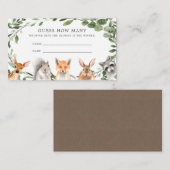 Baby showers van bossen informatiekaartje (Voorkant / Achterkant)
