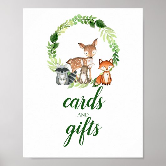Baby showers van bossen poster (Voorkant)