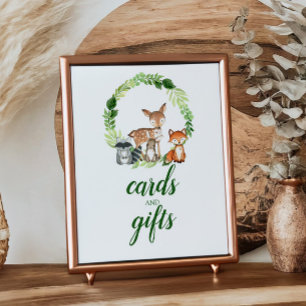 Baby showers van bossen poster