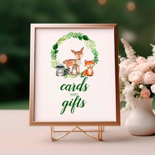 Baby showers van bossen poster