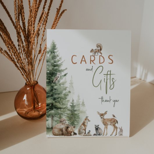 Baby showers van bossen reclamebord met voetstuk