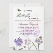 Baby showers vlinderbloemigen schenden luxe kaart (Voorkant)