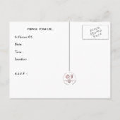 baby showers vlinders uitnodiging briefkaart (Achterkant)