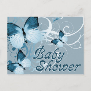 baby showers vlinders uitnodiging briefkaart