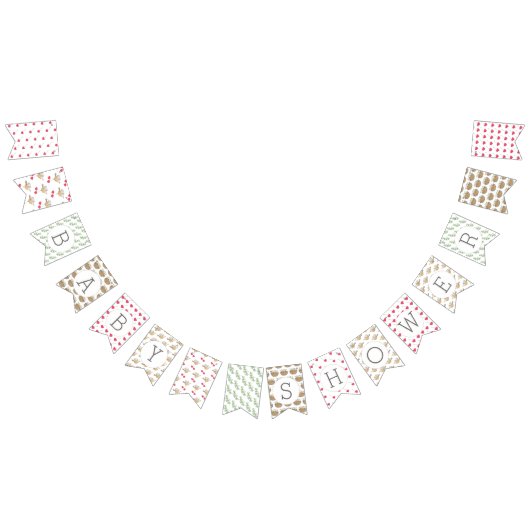 Baby showers vogels vlaggetjes (Alle)