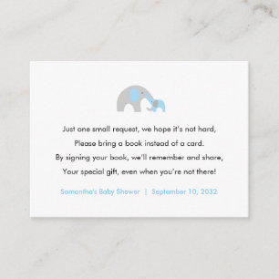 baby showers voor baby informatiekaartje