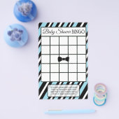 Baby showers voor Blue and Black Bowtie Boy Flyer (Enkel)