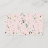 Baby showers voor de Waterverf van wilde bloemen v Informatiekaartje (Achterkant)