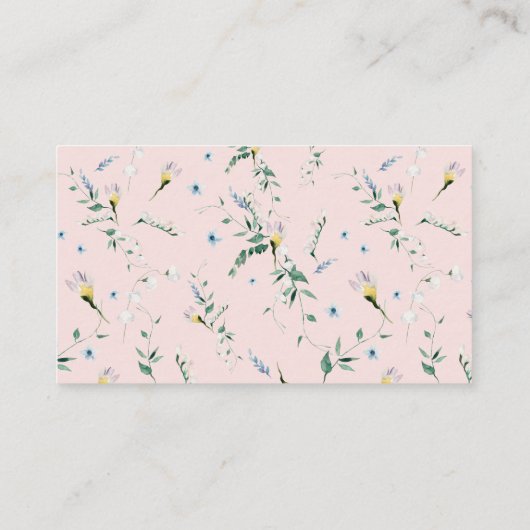 Baby showers voor de Waterverf van wilde bloemen v Informatiekaartje (Achterkant)