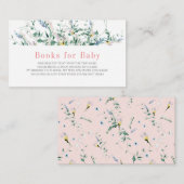 Baby showers voor de Waterverf van wilde bloemen v Informatiekaartje (Voorkant / Achterkant)