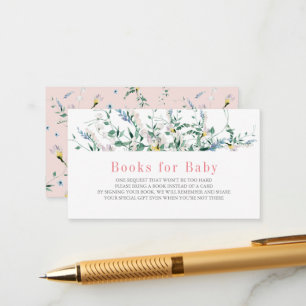 Baby showers voor de Waterverf van wilde bloemen v Informatiekaartje
