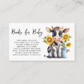 Baby showers voor Koeien van zonnebloempitten, voo Informatiekaartje (Voorkant)