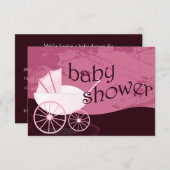 baby showers wagen kaart (Voorkant / Achterkant)