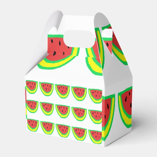 Baby showers watermeloenen bedankdoosjes (Achterkant)