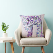 Baby Sierkussen met Paarse Giraffe afdrukken (Stoel)