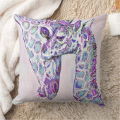 Baby Sierkussen met Paarse Giraffe afdrukken (Deken)