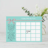 BABY Silver Bling & Glam Party Bingo Game Kaart (Staand voorkant)