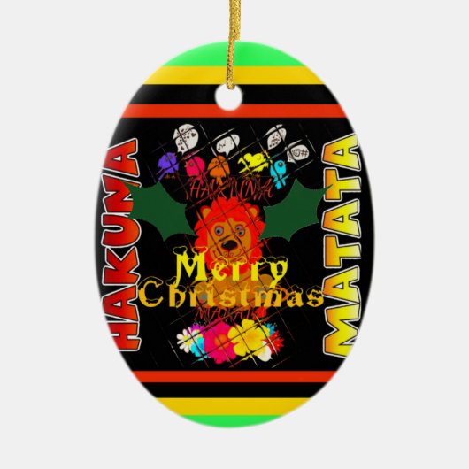 Baby Simba Vrolijk Kerstfeest Collectie Keramisch Ornament (Voorkant)