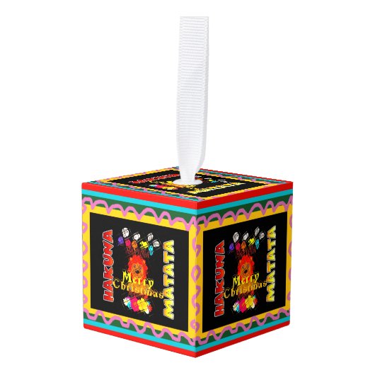 Baby Simba Vrolijk Kerstfeest Collectie Ornament (Voorkant hoekig)