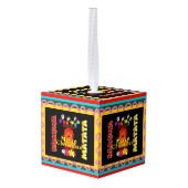 Baby Simba Vrolijk Kerstfeest Collectie Ornament (Achter hoekig)