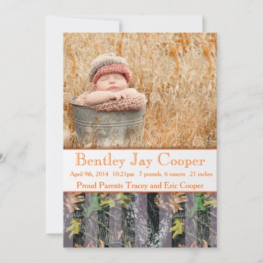 Baby Sinaasappel en Camouflage Aankondiging (Voorkant)