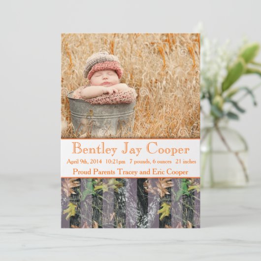 Baby Sinaasappel en Camouflage Aankondiging (Staand voorkant)