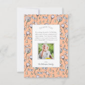 Baby Sinaasappel lief klein Snoep dank u kaart (Voorkant)