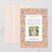 Baby Sinaasappel lief klein Snoep dank u kaart (Voorkant / Achterkant)