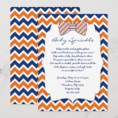 Baby sinaasappel stropdas baby shower kaart (Voorkant / Achterkant)