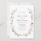 Baby Sip and See Wildflower Invitation Kaart (Voorkant)