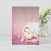 Baby Sip & See Dank je Geboorteaankondiging Kaart (Staand voorkant)