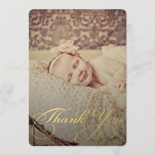 Baby Sip & See Dank je Kaart Geboorteaankondiging (Voorkant)