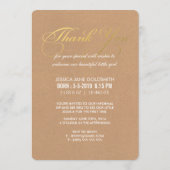 Baby Sip & See Dank je Kaart Geboorteaankondiging (Achterkant)