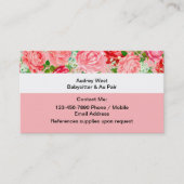 Baby Sitter en au pair Visitekaartjes (Voorkant)